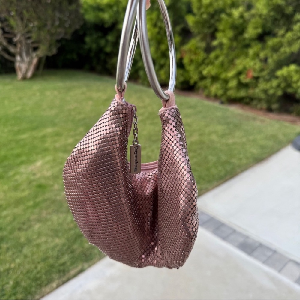 Whiting & Davis RARE Dusty Pink Mesh